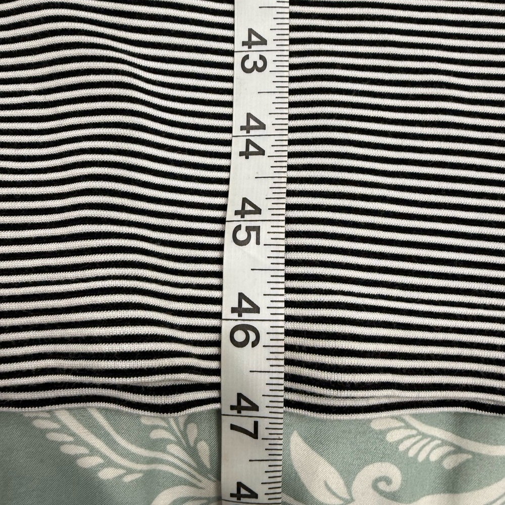 Sleeveless Striped Midi Dress Smocked Bodice L/XL Black and White LARK + GREY - Picture 5 of 7